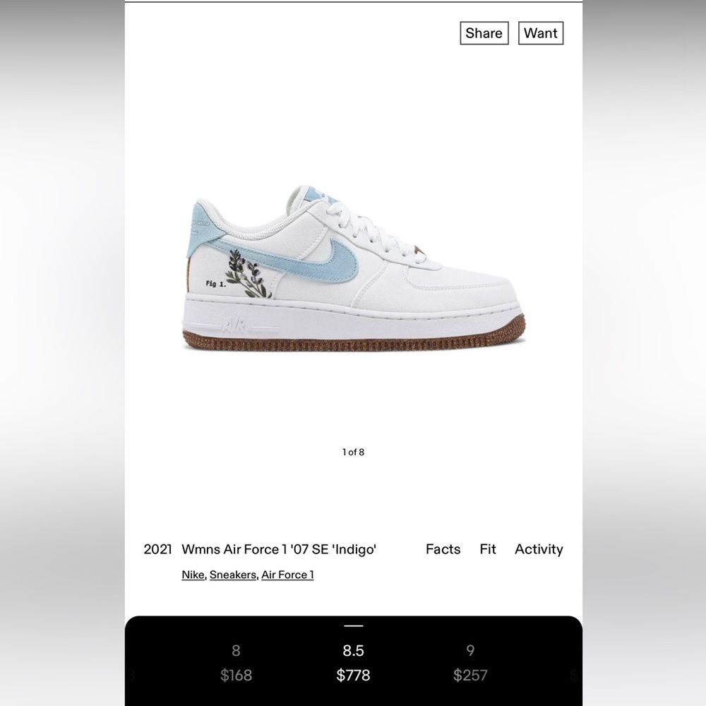 Air Force 1 '07 SE 'Indigo Shoes (Fig 1)